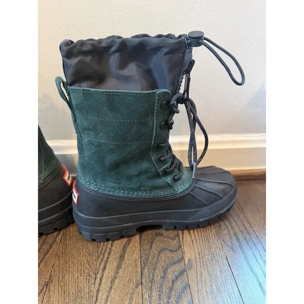 Hunter Skylar Waterproof Boot Green/black Women's Sz 7 $225